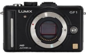 Корпус цифров фотоапарат Panasonic Lumix DMC-GF1 със сменен 12.1 Mp обектив Micro Four-Thirds (черен)
