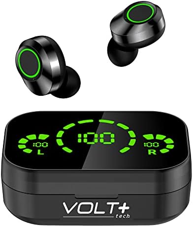 Слушалки Volt Plus TECH Wireless V5.3 LED Pro, съвместими с вашето устройство Micromax Платно Nitro 4G IPX3