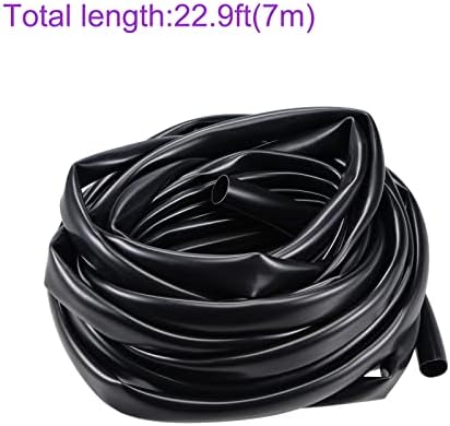 DMiotech 10 мм, 11 ID mm OD, Гъвкав маркуч от PVC за защита на проводници и кабели, Дължина 7 м /22,9 фута, черен