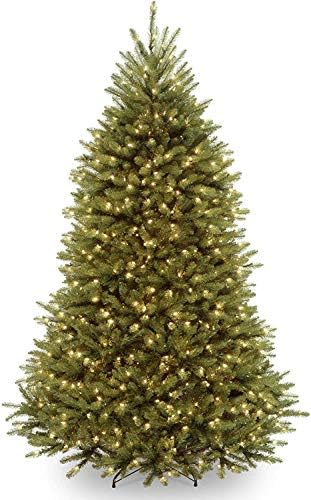 Националната коледно дърво компаниянациональная коледно дърво компанията, Предварително Осветени Изкуствена Коледна елха Зелена, 7 фута и Предварително Текущ Из?