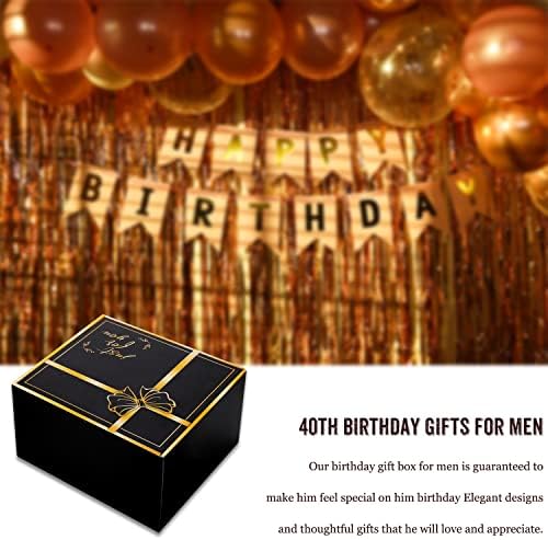 Подаръчен Комплект Buouforau на 40-тия Рожден Ден на Мъжете, Реколта Подаръци за Рожден Ден, Кутия-Кошница
