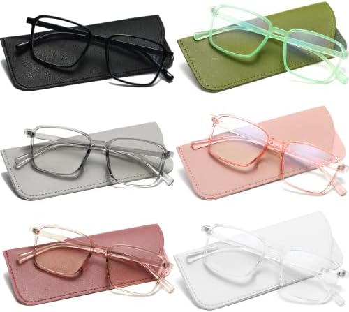 Viseng, 6 опаковки очила за четене, блокиране на синя светлина, отблясъци, компютърни ридеры, модни очила за маниаци, за жени,