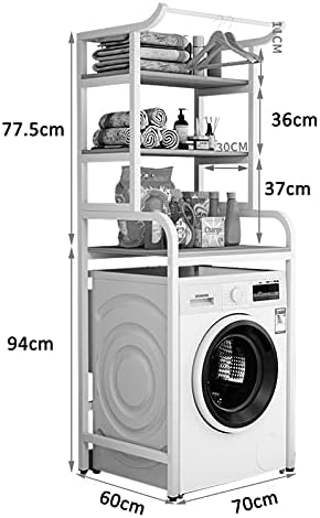 Рамки за съхранение на перални машини BKGDO Подова Поставка над тоалетна, Балкон на пода, Рафт за перални