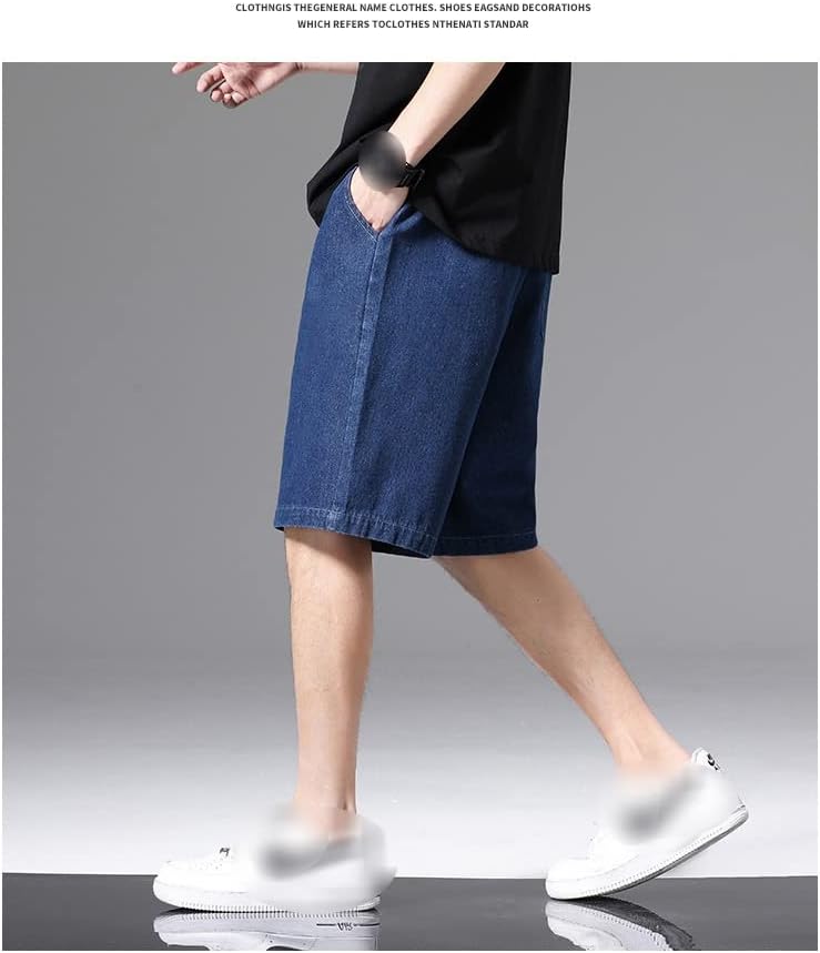 CCYHD Тънки Летни Дънкови шорти Slim Fit Шорти в Корейски стил Ежедневни Панталони на Младежки Панталони, Шорти