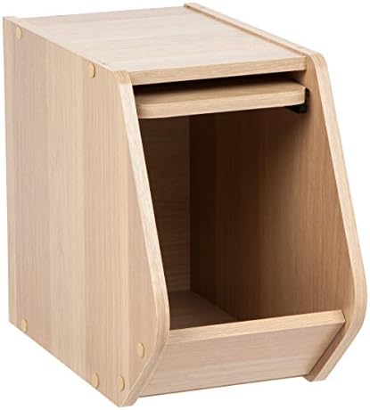 IRIS USA Тесен Модулен Дървена Штабелируемый кутия за съхранение с Плъзгащи като, за Офис гардероб и нощни