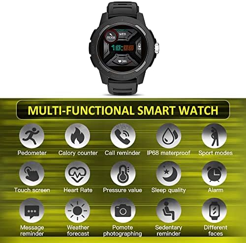 Интелигентна часовници Lixada за мъже и жени със Сензорен екран, Мультиспортивными Режими, Пульсометром, Музикален