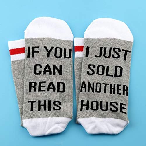 JXGZSO 2 Двойки Подарък чорапи Недвижимост, Агент по недвижими имоти, Ако Можете Да Прочетете Това, аз съм просто Продават Още Едни Домашни Чорапи