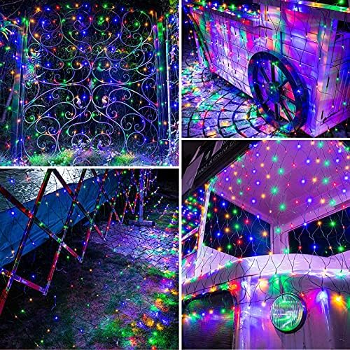 iBaycon Коледни Окото осветителни тела, 200 светодиоди С Възможност за свързване на 7 фута × 5 фута, 8 Режима на ниско
