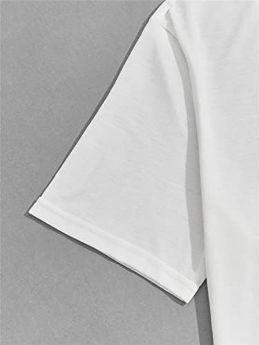 FIOXA / Мъжки облекла от две части, Мъжка тениска с ниски рамо с анимационни шарките и спортни шорти с завязками на талията (Цвят: многоцветен, Размер: XX-Large)