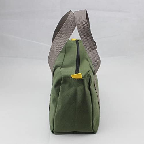 Baoblaze 3 Предмет В пакет 12Холщовая Чанта За Ръчни инструменти Зелена Многофункционална Чанта За Съхранение на инструменти