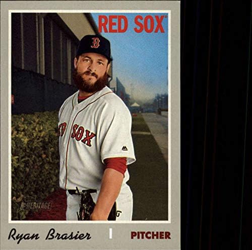 Бейзбол с високо номер на Topps Heritage 2019 694 Райън Брейзир на Бостън Ред Сокс Официално обновяване на търговската карта