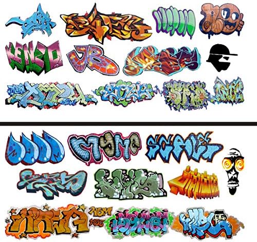 N Етикети с графити на водна пързалки в мащаб 1: 160, Комплект от 2 теми 11 - Накиснете своя подвижен състав и дизайн!