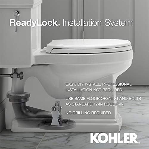 Двухсекционный Удължен тоалетна чиния KOHLER 5310-NY Cimarron Comfort Height капацитет от 1,28 гпф с мек люк, Дюна