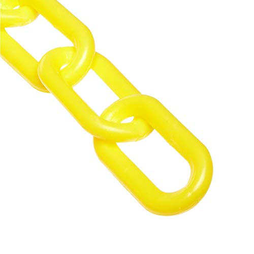 Пластмасов Барьерная верига Mr. Chain, жълто, диаметър на ниво 1 инча, дължина 25 Метра (10002-25)
