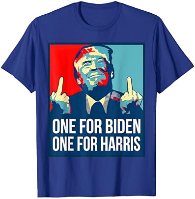 Тениска републиканците Щати Доналд Тръмп със Среден Пръст Байдън Харис
