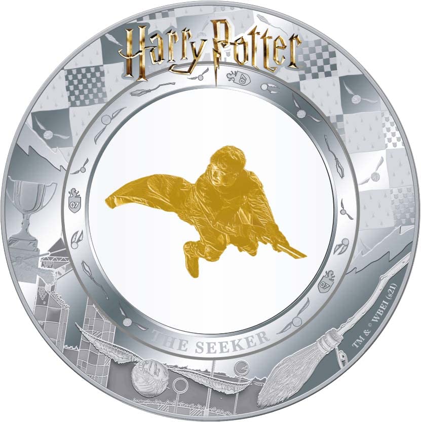 2022 DE Embracing Златна монета за Квиддича PowerCoin Златен Търсещия Хари Потър 2 Грама Сребърна Монета 5 $ Самоа 2022