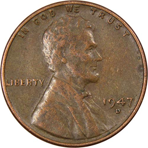 1947 D Lincoln Wheat Cent AG ЗА Добро Бронзовата Пени 1c Монета са подбрани