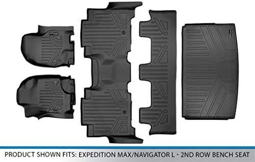 Подложки MAXLINER за секс 3 реда - Комплект за товарния отсек 3 до Черно, Съвместима със седалки Expedition Max 18-22/Navigator