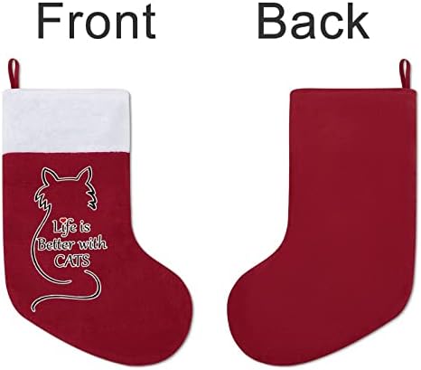 За по-добър живот с Кошачьим Сърце Коледни Чорапи, Коледни Чорапи Чанта Домашния Семеен Коледен Декор