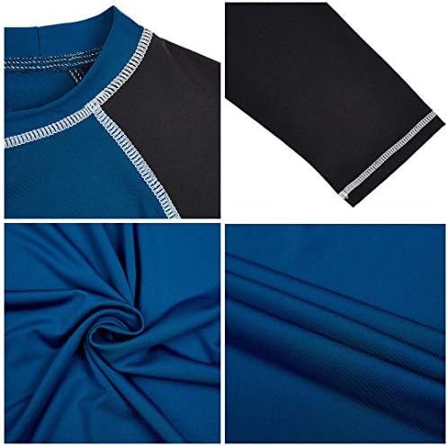 Мъжки Плувни Ризи с дълъг Ръкав Rashguard UPF 50 + UV Солнцезащитная Риза За Спортни Тренировки, Джогинг, Пешеходен Туризъм, Тениски, Бански костюми