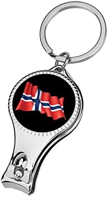 Машина За Рязане на ноктите с Флага на Норвегия, Здрав Метален Нож за Нокти, Пила за Нокти с Брелоком за Мъже