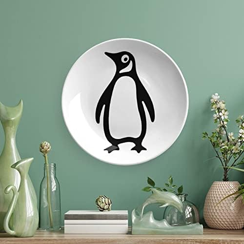Керамична Декоративна Чиния във формата на Пингвин със Стойка за Дисплея, Подвесная Индивидуална Юбилейна Сватби, Празнични