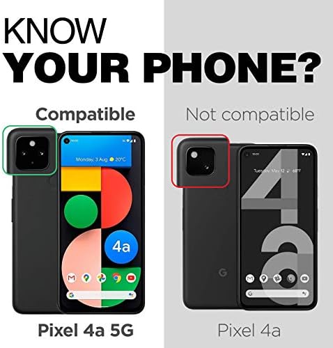 Калъф-клипса Pixel 4A 5G за колан (DuraClip 2020 Г.), Тънък калъф с кобур за телефон Google Pixel 4A 5G - Черен
