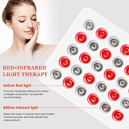 Лампа за терапия Червена Светлина за Здравето на Кожата на Лицето и Тялото 660 нм 850 нм Близкия Инфрачервен Червена Led