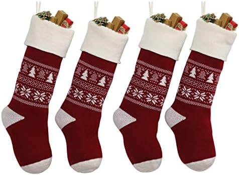 Baishitop 4 Опаковка на Чорапи, Чорапогащи, Подарък Чанта с Пълнител, Коледни Плетене, Персонализирани Работни Чорапи с Дебелина 18 См за Жени