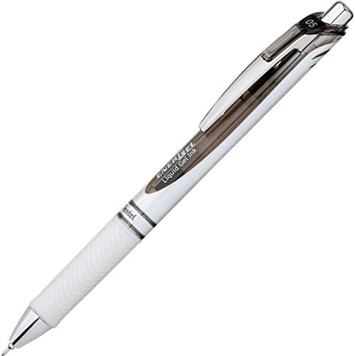 Pentel Bl77pbp3abc Прибиращ Течна Гел писалка Energel Rtx.7 мм, Розов корпус, Черно мастило. 3 бр./опаковане.