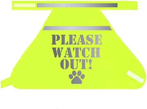 Моля, обърнете внимание на Отразяваща жилетка за кучета Hi Vis, Неоново жълт цвят с висока видимост за нощни