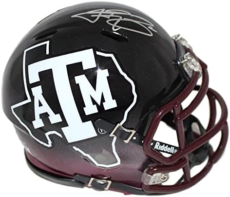 Мини-Каска Джони Manziel с автограф от Texas A & M Aggies Black JSA 24952 - Мини-Каски за колеж с автограф
