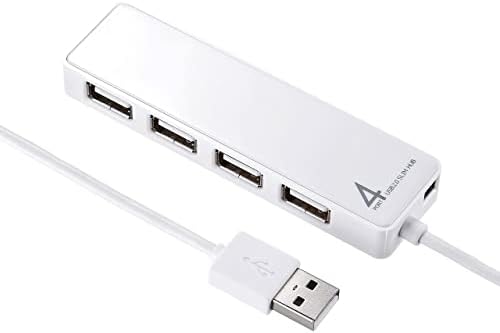 Sanwa Supply USB-HTV410WN2 4-Портов хъб USB 2.0 с монтиране на твърдия диск на велкро (бял)