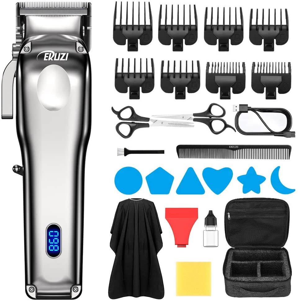 EKUZI Машинки За Подстригване на Коса За Мъже Безжична Машинка за подстригване За Коса Професионален Комплект