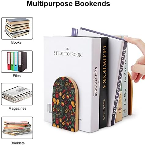 Цветна Спортен Модел Дървена Bookend за Рафтове Тежки Книги Поставка Книгата Завършва Офис Украса на Домашната