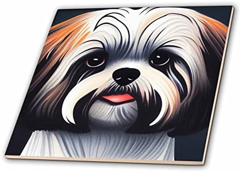3dRose Готино забавен Сладкото Кученце Чи-дзъ в стил поп-арт Пикасо - Теракот (ct-372242-3)