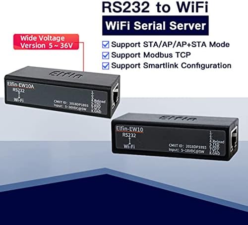 HF Elfin-EW10 WiFi Сериен сървър за безжични мрежови устройства Ethernet Modbus TPC IP Функция RJ-45 RS232 за WiFi сериен сървър