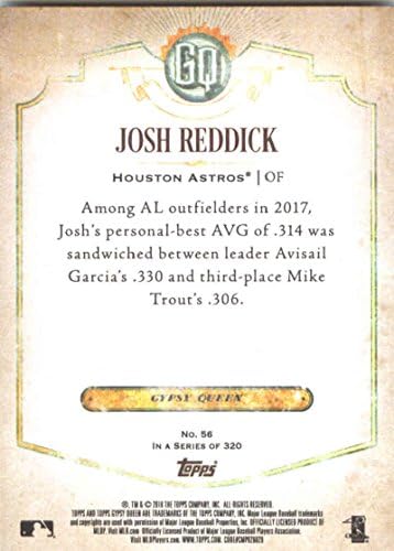 2018 Бейзболна картичка Topps Gypsy Queen 56 Джош Реддика Хюстън Астрос - GOTBASEBALLCARDS