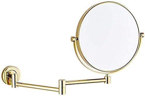 DEIHGE Light up Life & Стенни Огледала за грим рискът се увеличава Удължавам Трайно Регулируемо огледало за бръснене, Огледала за баня (Цвят: златен размер: 7X)