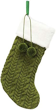 Мини Каре Коледни Чорапи за подаръци-Маншет за Отглеждане с Плюшен Интериор, Чанта За Домашен интериор, Декорация за пчелен Мед