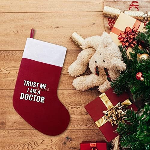 Повярвайте Ми, аз съм Почти Лекар, Коледни Чорапи-Чорапи с Плюшено Камина, Висящи за Домашен интериор Елхи