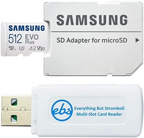Карта Samsung microSD 512GB Evo Plus за телефон на Samsung Работи с Galaxy A20s, A20, A10, A70 (MB-MC512KA) SDXC Class
