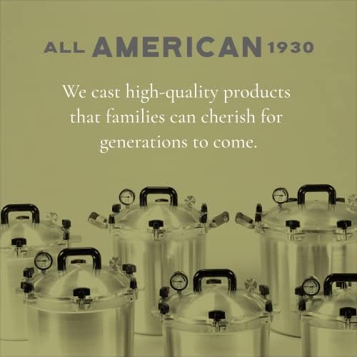 Тенджера под налягане/консервница All American 1930 - 21,5 qt (921) - Изключителна система за запечатване на Метал