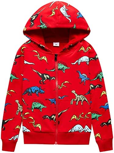 Жилетки-пуловери HZXVic за юноши, Лека Hoody за Деца, Спортна Риза с дълги ръкави във формата на Динозавър за деца от