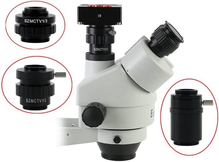 Адаптер за микроскоп 0,5 X 0,35 X 1X C-Mount Обектив SZM 1/2 1/3 CTV Адаптер за Тринокулярного стереомикроскопа