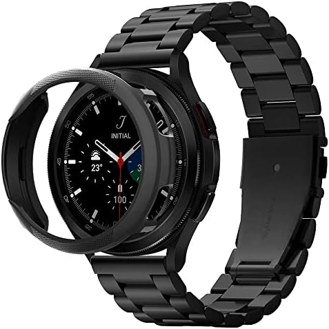 Калъф Spigen Liquid Air Armor и модерен каишка за Samsung Galaxy Watch 4 Classic 46 мм (2021) - черен