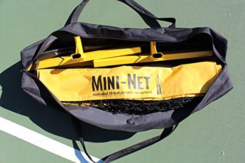 Преносима тенис на окото OnCourt Offcourt Quick Start Mini-Net Ширина 10 инча с чанта за носене | Регулируема височина