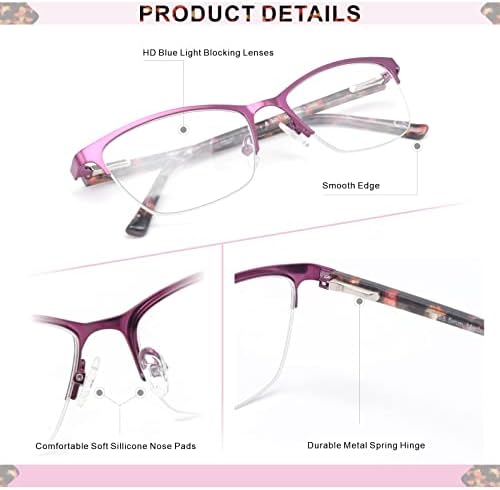 Missfive Специални Прогресивно многофокусные Метални Компютърни Очила за четене За жени, Мультифокальные Ридеры No Line
