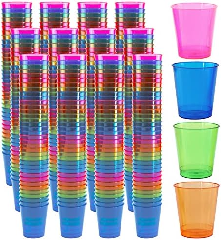 Пластмасови чаши за Iconikal, 4 цвята в продуктова гама, 1 Унция, 90 грама