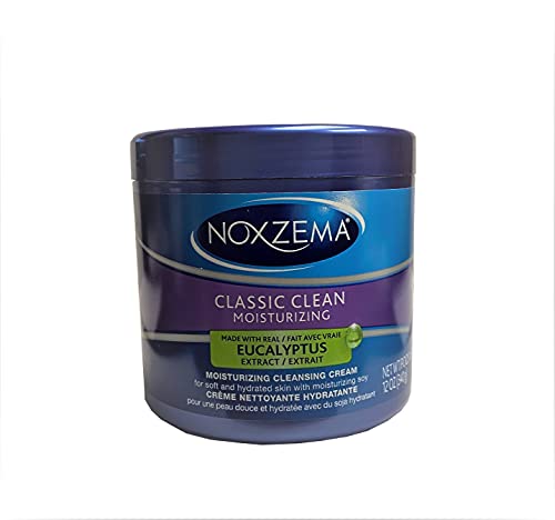 Noxzema Classic Clean Хидратиращ Почистващ крем Унисекс, 12 Унции (опаковка от 3 броя)